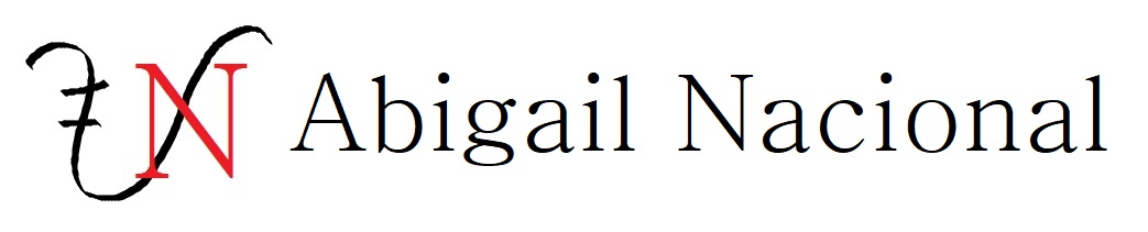 Logo of a black letter 'A' in 
    Baybayin script overlapped with a red latin letter 'N'. The name 
    'Abigail Nacional', in black text, is to the right of the logo.